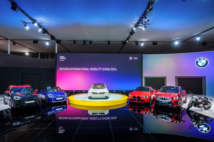 Imported vehicles on display at Busan International Mobility Show 2024
