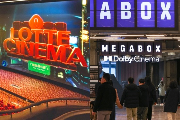 Lotte Cinema and Megabox are South Korea's second- and third-largest multiplex chains, respectively (Courtesy of Yonhap)