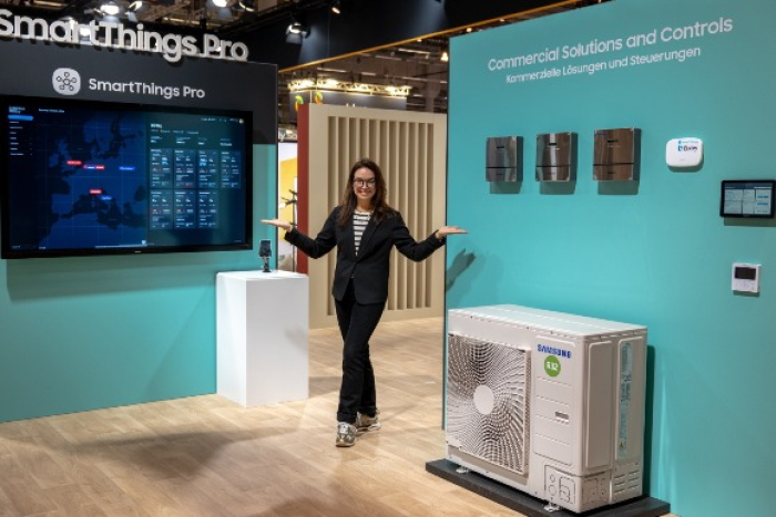 Samsung premiers its HVAC products at ISH 2025, a trade fair for HVAC + Water products, in Frankfurt, Germany in March