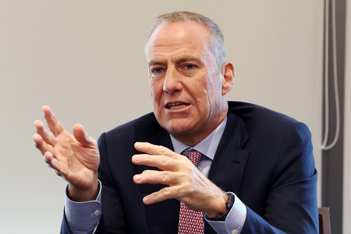 Greystar founder and Chairman Bob Faith speaks during an interview with The Korea Economic Daily in November 2025