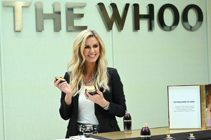 Nicky Hilton poses for a photo during a LG H&H luxury brand The History of Whoo promotional event at the global art fair Frieze New York 2025 on May 12, 2025. LG H&H is the official global partner of the art fair. (Courtesy of LG H&H)