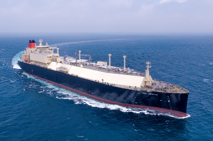 An　LNG　carrier　constructed　by　Hanwha　Ocean