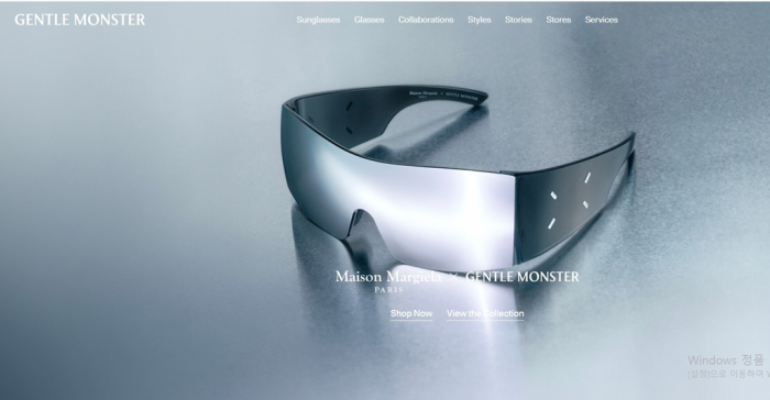 South Korean fashion eyeweare designer Gentle Monster partnered with Samsung Electronics and Google to develop smart glasses (Screenshot captured from the companay's website)