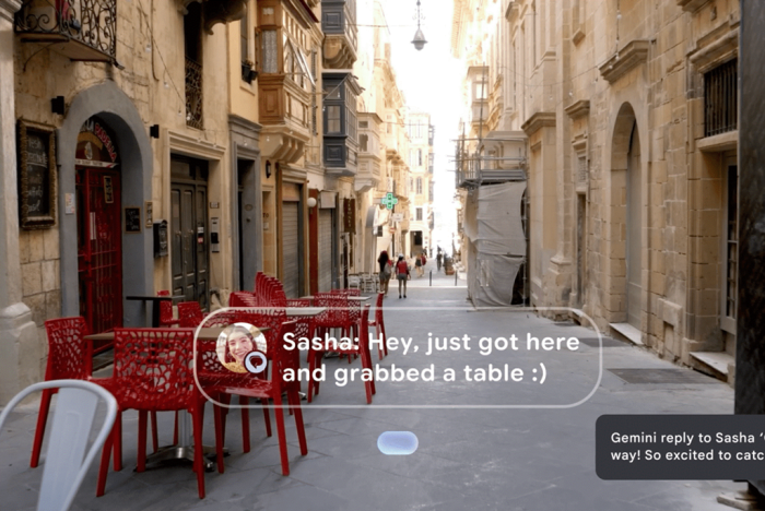 Google’s prototype smart glasses’ demos include integration with its AI assistant Geminia (Courtesy of Google)