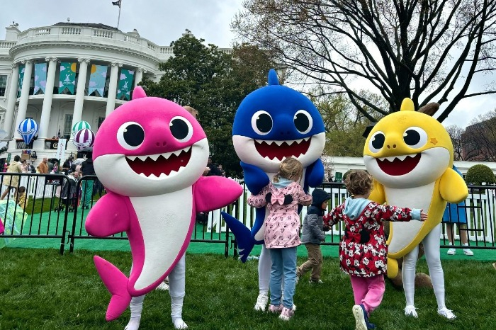 Baby Shark characcters joined the 2024 White House Easter Egg Roll event