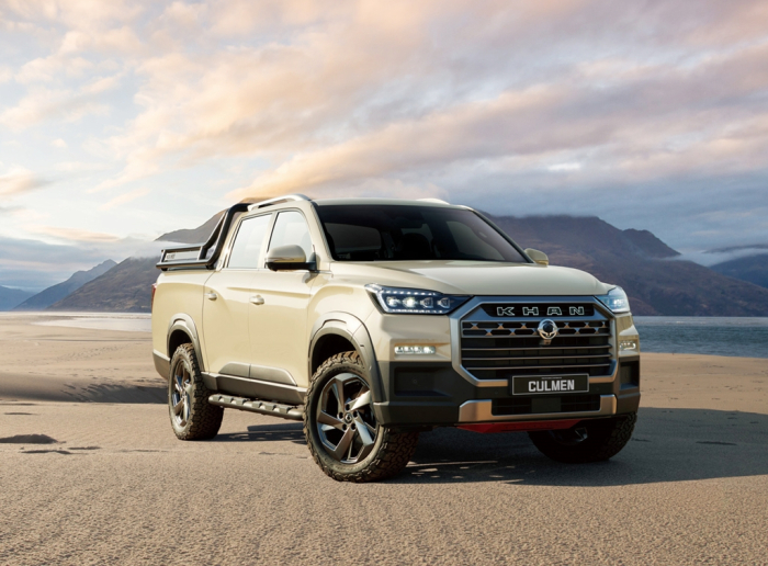 KG　Mobility's　Rexton　Sports　Khan　Culmen,　a　rugged　SUV-based　pickup