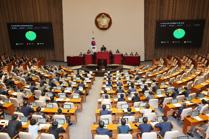 Korea's National Assembly passes a 31.8 trillion won extra budget package on July 4, 2024 (Courtesy of Yonhap)