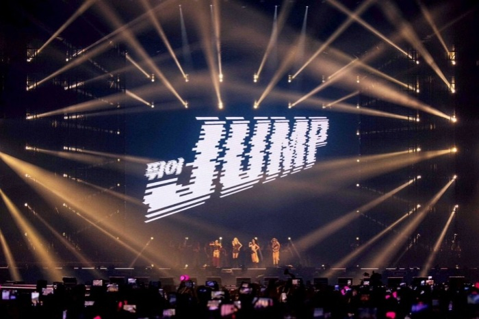 Blackpink premieres its new song Jump on July 5, 2025 at a concert in South Korea (Courtesy of YG Entertainment)