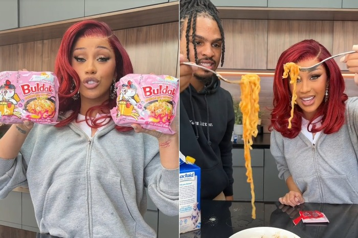 Cardi B showcases Buldak-Bokkeum-Myeon