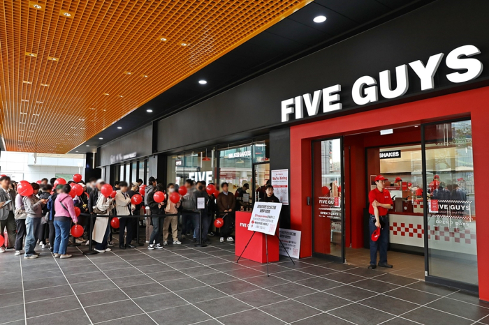 US premium burger chain Five Guys' outlet near Seoul Station (Courtesy of FG Korea)