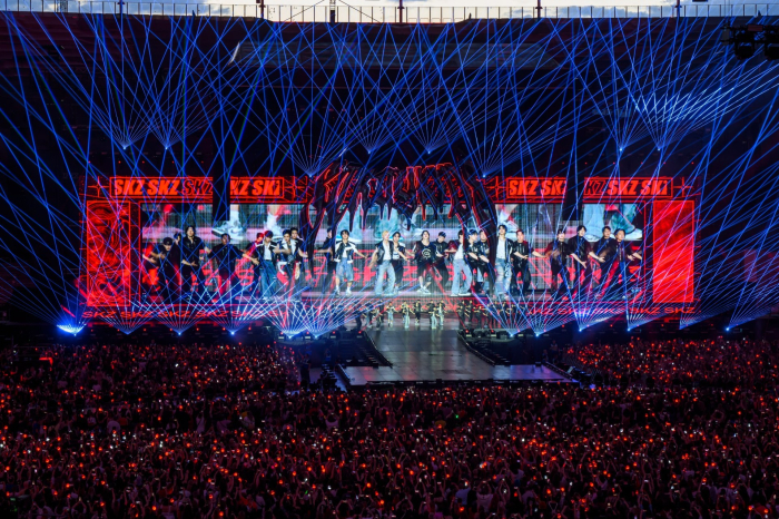 Stray Kids in solo concert at Deutsche Bank Park in Frankfurt on July 15 ( (Courtesy of JYP Entertainment)