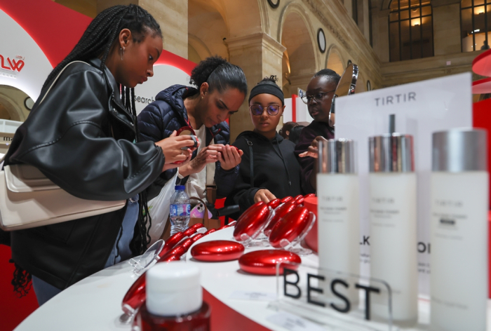 Goodai Global's cosmetics brands' booth at the K Expo France in Paris in October, 2024