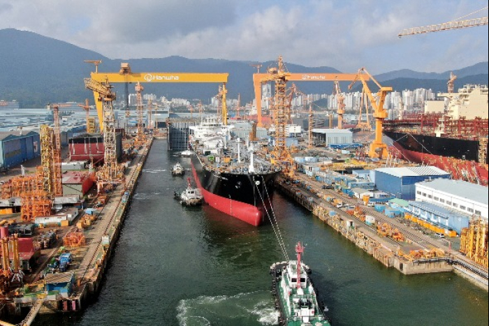 Hanwha Ocean dockyard in Geoje (Courtesy of Hanwha) 