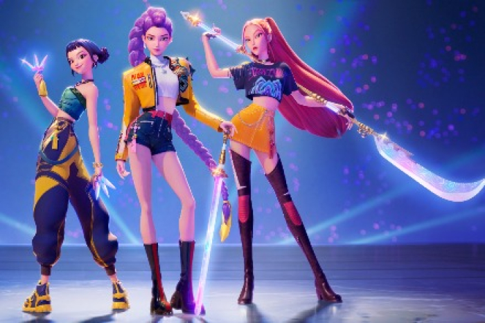 Huntrix, the girl group from the KPop Demon Hunters animated fantasy film (Courtesy of Netflix)