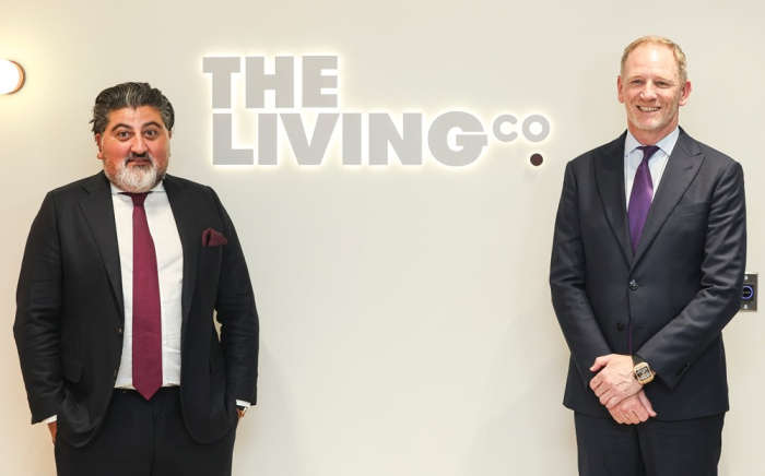 Stephen Gaitanos (left) and Craig Carracher AM, The Living Company’s founders and joint CEOs pose for a photo at the firm’s Seoul office on Aug. 7, 2025 (Photo by Hyeong Taek Im)