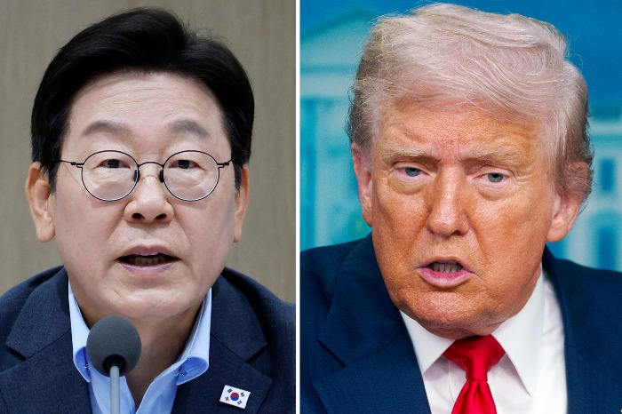 President Lee Jae Myung of South Korea (left) and US President Donald Trump