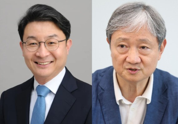 Lee Eog-weon (left), nominee for Financial Services Commission (FSC) head, and Lee Chan-jin, nominee for head of the Financial Supervisory Service (FSS)