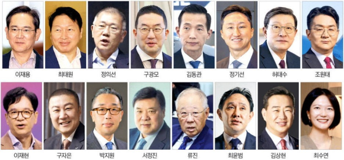 A delegation of 16 top Korean business leaders accompanied President Lee Jae Myung to the US trip