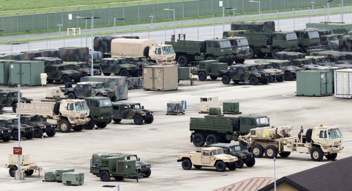 Camp Humphreys, a US military base in Pyeongtaek, Gyeonggi Province, South Korea